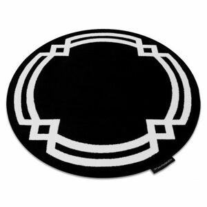 Kulatý koberec HAMPTON Lux černý (Velikost: kruh 120 cm)