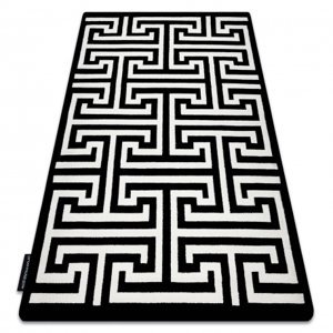 Kulatý koberec HAMPTON Crown černý  (Velikost: 160x220 cm)