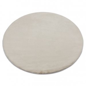 Kulatý koberec BUNNY béžový, imitace králíčí kožešiny (Velikost: kruh 80 cm)