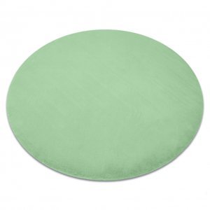 Kulatý koberec BUNNY, zelená, imitace králíčí kožešiny (Velikost: kruh 100 cm)