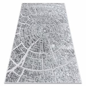 Moderní MEFE koberec  6185 Pařez stromu - Strukturální, dvě úrovně rouna šedá (Velikost: 80x150 cm)