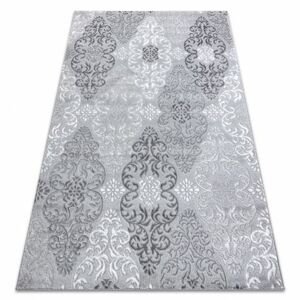 Moderní MEFE koberec  8734 Ornamenty-Strukturální, dvě úrovně rouna šedá (Velikost: 160x220 cm)