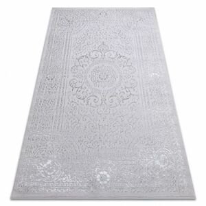 Moderní MEFE koberec  8373 Ornament, rám - Strukturální, dvě úrovně rouna šedá (Velikost: 160x220 cm)