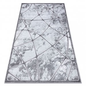 Moderní MEFE koberec B401 - Strukturální, dvě úrovně rouna tmavo-šedý (Velikost: 80x150 cm)