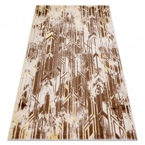 Moderní MEFE koberec B402 Vintage - Strukturální, dvě úrovně rouna tmavě-béžový (Velikost: 80x150 cm)