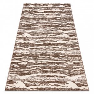Moderní MEFE Vlny koberec 8761 - Strukturální, dvě úrovně rouna tmavě-béžový (Velikost: 120x170 cm)