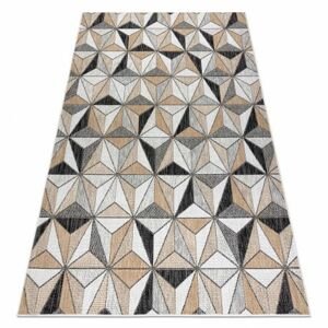 Koberec SISAL COOPER Mozaika, Trojúhelníky 22222 ecru / černý (Velikost: 160x220 cm)