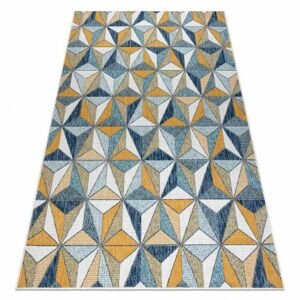Koberec SISAL COOPER Mozaika, Trojúhelníky 22222 ecru / černý (Velikost: 120x170 cm)