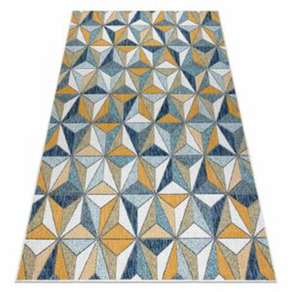 Koberec SISAL COOPER Mozaika, Trojúhelníky 22222 ecru / černý (Velikost: 140x190 cm)