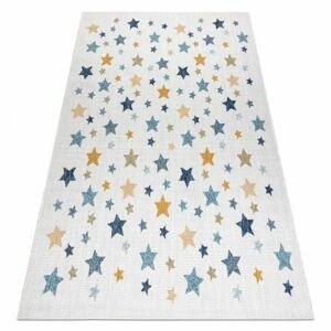 Koberec SISAL COOPER Hvězdy 22260 ecru / tmavě modrá (Velikost: 120x170 cm)