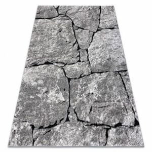 Moderní koberec COZY 8985 Brick Dlažba cihlový, kámen - Strukturální, dvě úrovně rouna šedá (Velikost: 160x220 cm)