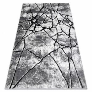 Moderní koberec COZY 8873 Cracks, Prasklý beton - Strukturální, dvě úrovně rouna tmavošedý (Velikost: 240x330 cm)