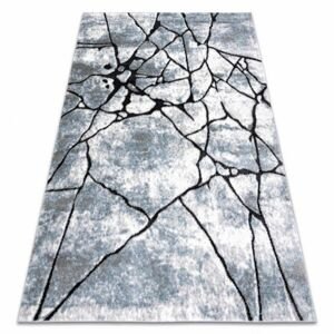Moderní koberec COZY 8873 Cracks, Prasklý beton - Strukturální, dvě úrovně rouna světle šedá / modrý (Velikost: 240x330 cm)