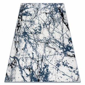 Moderní koberec COZY 8871 Marble, Mramor - Strukturální, dvě úrovně rouna, modrý  (Velikost: 120x170 cm)
