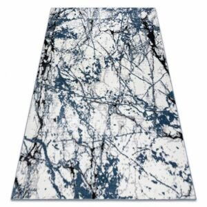 Moderní koberec COZY 8871 Marble, Mramor - Strukturální, dvě úrovně rouna, modrý  (Velikost: 200x290 cm)