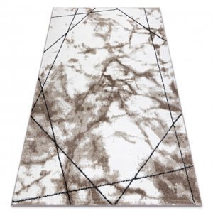Moderní koberec COZY Lina, geometrický, mramor - Strukturální, dvě úrovně rouna, hnědý (Velikost: 120x170 cm)