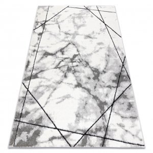Moderní koberec COZY Lina, geometrický, mramor - Strukturální, dvě úrovně rouna, šedá (Velikost: 80x150 cm)