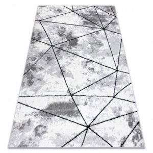 Moderní koberec COZY Polygons, geometrický, trojúhelníky - Strukturální, dvě úrovně rouna, šedá (Velikost: 160x220 cm)