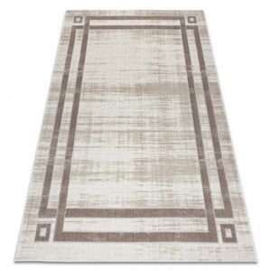 Moderní koberec NOBLE 1539 67 vzor rámu vintage - Strukturální, dvě úrovně rouna, krémovo béžový (Velikost: 120x170 cm)