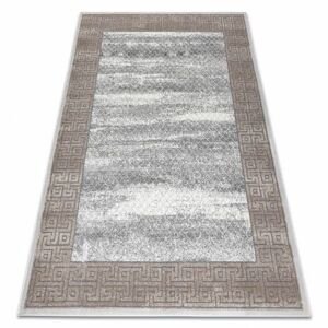 Moderní koberec NOBLE 1512 67 vzor rámu, řecký vintage - Strukturální, dvě úrovně rouna, krémovo béžový (Velikost: 80x150 cm)