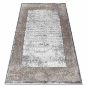 Moderní koberec NOBLE 9730 67 vzor rámu vintage - Strukturální, dvě úrovně rouna, krémovo béžový (Velikost: 120x170 cm)