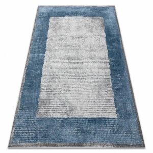 Moderní koberec NOBLE 9730 68 vzor rámu vintage - Strukturální, dvě úrovně rouna, krémovo modrý (Velikost: 120x170 cm)
