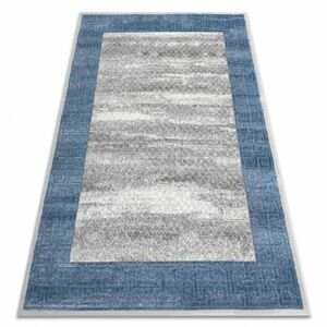 Moderní koberec NOBLE 1512 68 vzor rámu, řecký vintage - Strukturální, dvě úrovně rouna, krémovo modrý (Velikost: 160x220 cm)