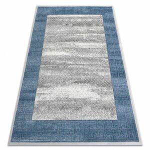 Moderní koberec NOBLE 1512 68 vzor rámu, řecký vintage - Strukturální, dvě úrovně rouna, krémovo modrý (Velikost: 200x290 cm)