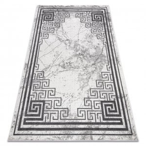 Moderní koberec NOBLE 1517 65 vzor rámu, řecký, mramor- Strukturální, dvě úrovně rouna, krémovo šedá (Velikost: 80x150 cm)