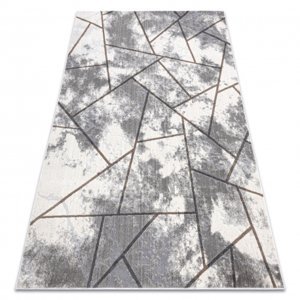Moderní koberec NOBLE 1518 67 Vintage, geometrický - Strukturální, dvě úrovně rouna, krémovo šedá (Velikost: 80x150 cm)