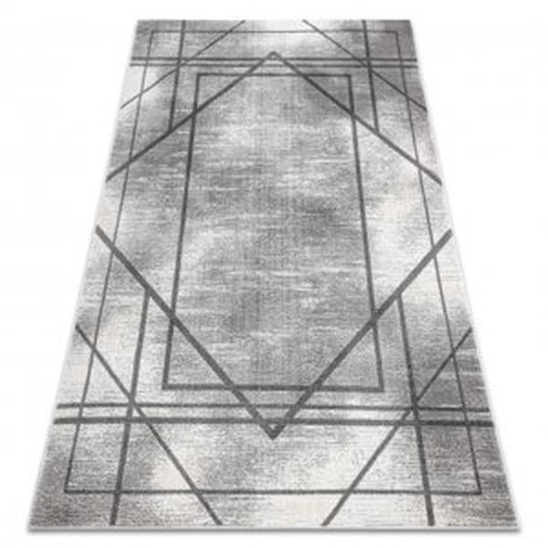 Moderní koberec NOBLE 1520 45 Vintage, geometrický, Čáry - Strukturální, dvě úrovně rouna, šedá (Velikost: 160x220 cm)