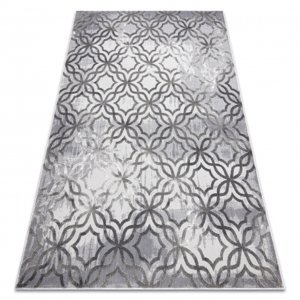 Moderní koberec NOBLE 1532 45 Vintage, Marocká mřížka - Strukturální, dvě úrovně rouna, šedá (Velikost: 160x220 cm)