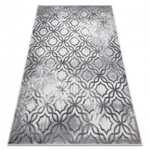 Moderní koberec NOBLE 1532 45 Vintage, Marocká mřížka - Strukturální, dvě úrovně rouna, šedá (Velikost: 240x330 cm)