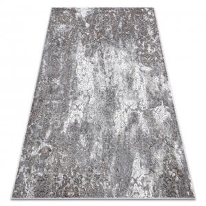 Moderní koberec NOBLE 6773 45 ornament vintage - Strukturální, dvě úrovně rouna, šedá (Velikost: 80x150 cm)