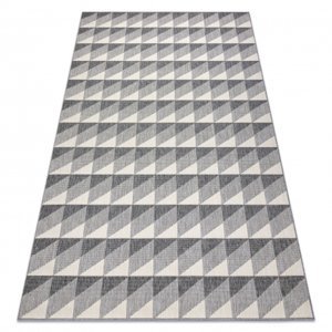 Koberec SPRING 20406332 Hexagon sisalový, smyčkový - šedý (Velikost: 80x150 cm)