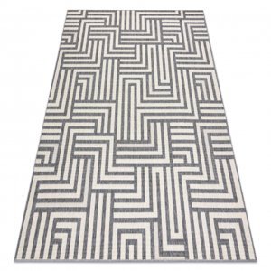 Koberec SPRING 20421332 labyrint sisalový, smyčkový - krém / šedá (Velikost: 80x150 cm)