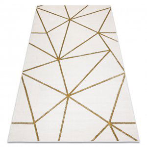 Koberec EMERALD výhradní 1013 glamour, stylový geometrický krém / zlato (Velikost: 120x170 cm)
