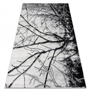 Koberec EMERALD výhradní 3820 glamour, stylový strom stříbrný  (Velikost: 80x150 cm)