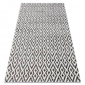 Moderný koberec MUNDO E0621 geometrický outdoor béžová / černý (Velikost: 120x170 cm)