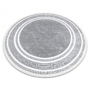 Kulatý koberec GLOSS moderni 2813 27 stylový, rám, řecký šedá (Velikost: kruh 150 cm)