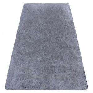 Moderní pratelný koberec LAPIN Shaggy, protiskluzový, černý, slonová kost (Velikost: 60x100 cm)