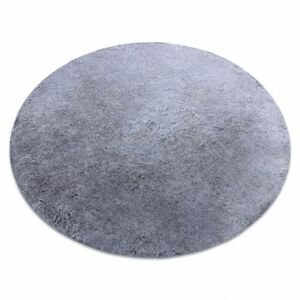 Kulatý pratelný koberec LAPIN shaggy, protiskluzový, černý / slonová kost (Velikost: kruh 80 cm)