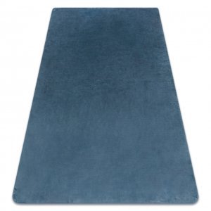 Koberec pratelný POSH Shaggy, plyšový, tlustý, protiskluzový, modrý (Velikost: 80x150 cm)
