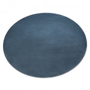 Koberec kulatý pratelný POSH Shaggy, plyšový, tlustý, protiskluzový, modrý (Velikost: kruh 60 cm)