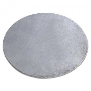 Koberec kulatý pratelný POSH Shaggy, plyšový, tlustý, protiskluzový, šedá  (Velikost: kruh 60 cm)
