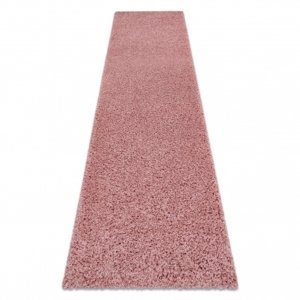 Běhoun SOFFI shaggy 5cm světle růžový - do kuchyně, předsíně, chodby, haly  (Velikost: 60x100 cm)