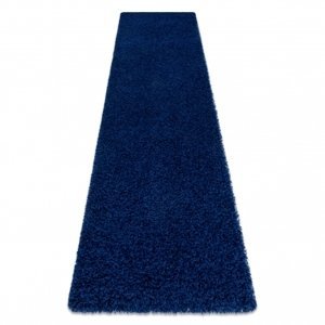 Běhoun SOFFI shaggy 5cm tmavě modrý - do kuchyně, předsíně, chodby, haly  (Velikost: 60x100 cm)