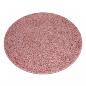 Kulatý koberec SOFFI shaggy 5cm růžový (Velikost: kruh 80 cm)