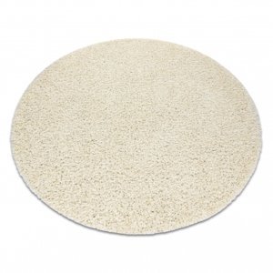 Kulatý koberec SOFFI shaggy 5cm krém (Velikost: kruh 80 cm)