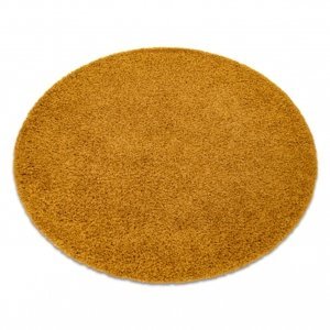 Kulatý koberec SOFFI shaggy 5cm zlato (Velikost: kruh 80 cm)